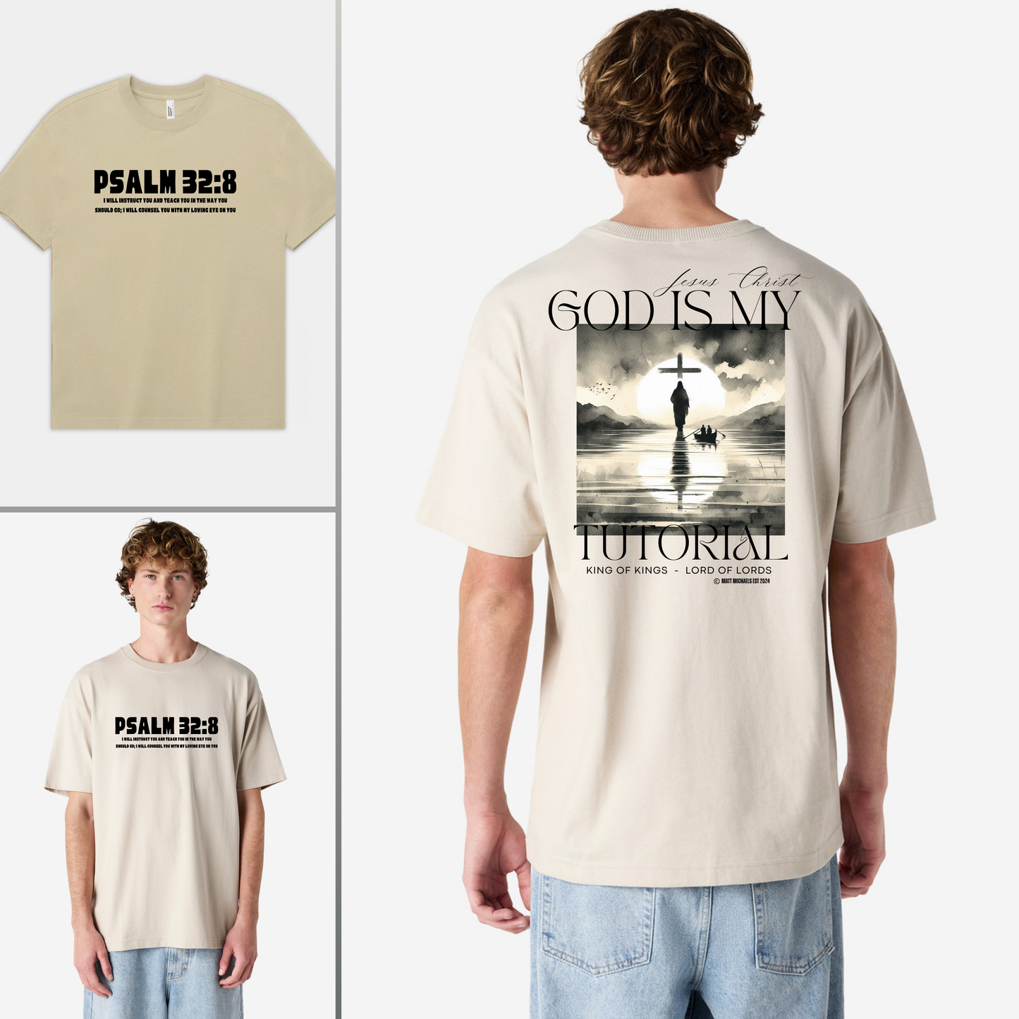 Psalm 32:8 Christian Faith T-Shirt - Inspirational Religious Wear - Matt Michaels