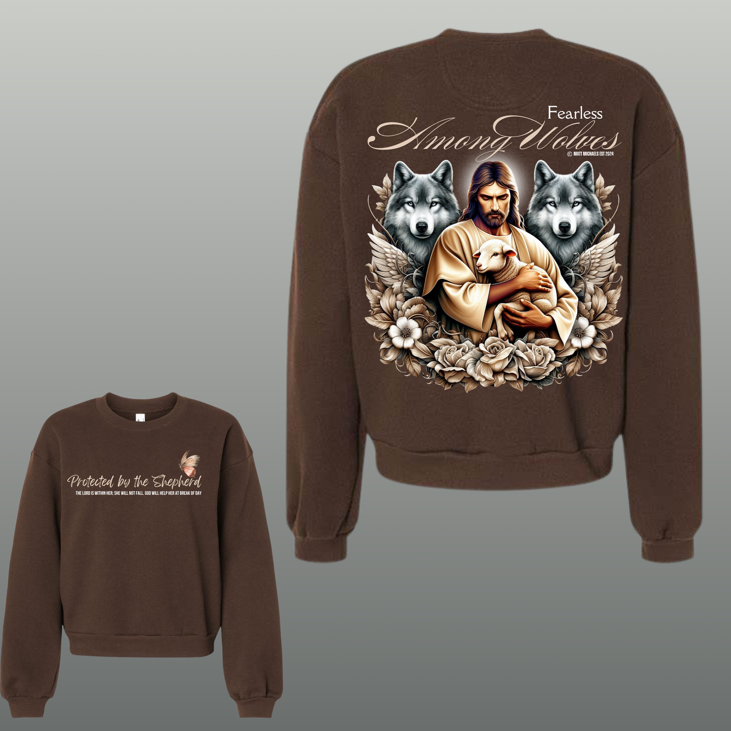 Fearless Among Wolves Sweatshirt | Boxed Fit, Bold Graphics - Matt Michaels