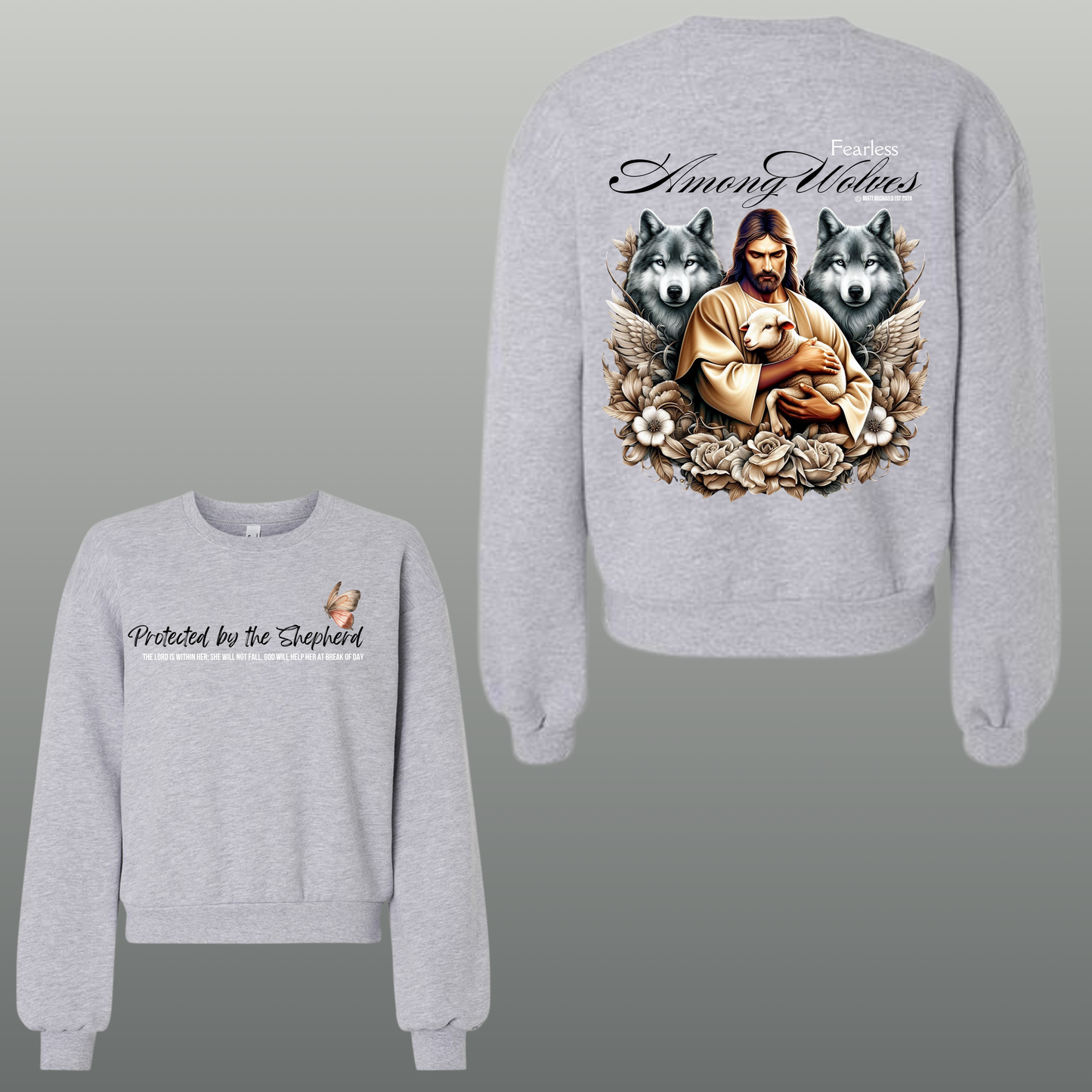 Fearless Among Wolves Sweatshirt | Boxed Fit, Bold Graphics - Matt Michaels