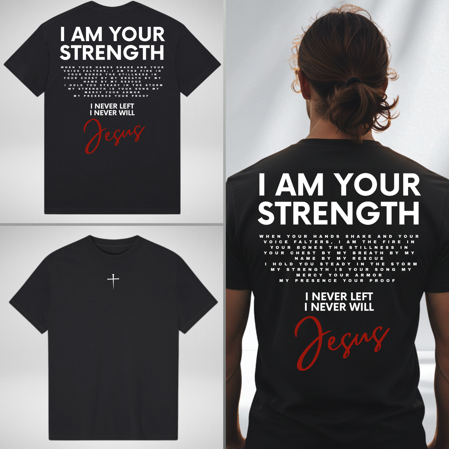 I Am Your Strength | Men's Faith Hoodie & Tee