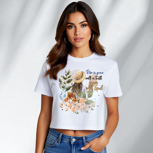 Rise in Grace | Women's Boxy Crop & Oversized Tee
