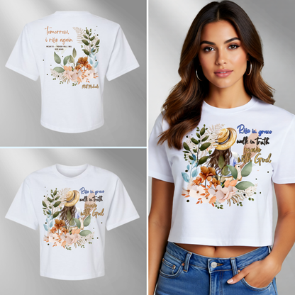 Rise in Grace Women's Christian Tee - Regular & Cropped Styles