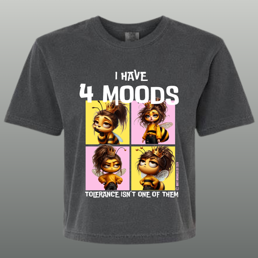 I Have 4 Moods Graphic Tee | Quirky Streetwear with Cartoon Vibes - Matt Michaels