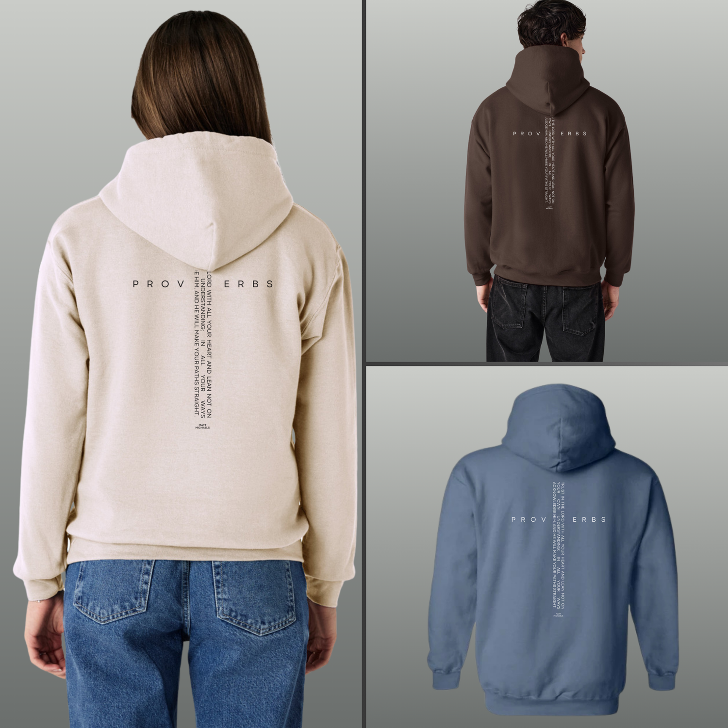 Uplift Fleece Hoodie - Proverbs 3:5-6 | Cozy Comfort with a Positive Message - Matt Michaels