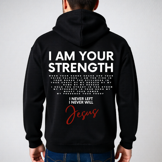 I Am Your Strength | Men's Faith Hoodie & Tee
